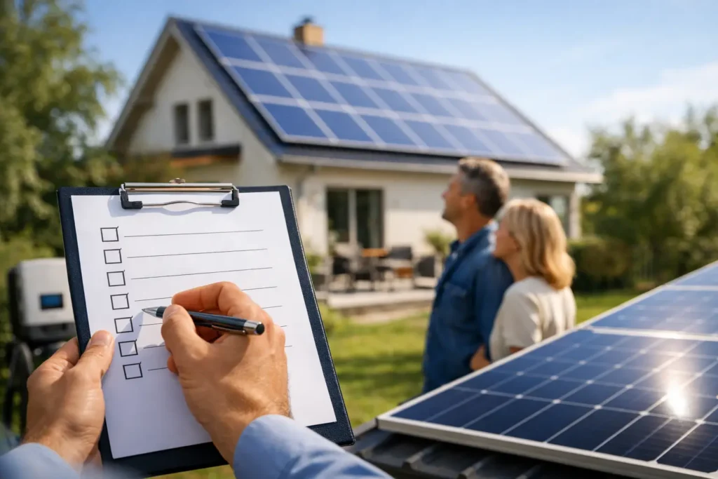 Checkliste Photovoltaik für Hausbesitzer
